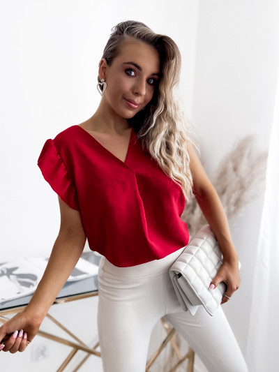 Bluzka Falbanka czerwień