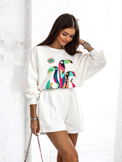 Bluza tukany biel