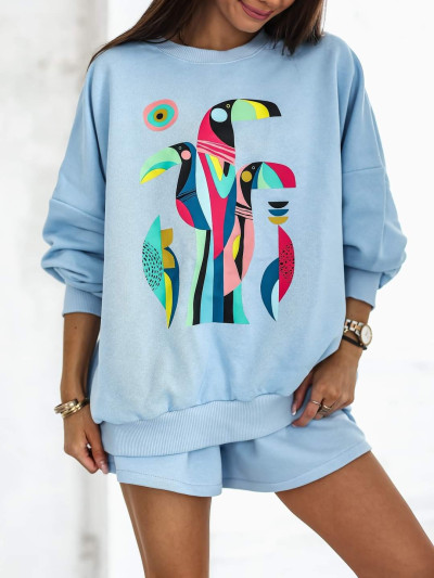 Bluza tukany baby blue