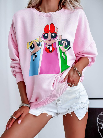 Bluza atomówki pudrowy róż