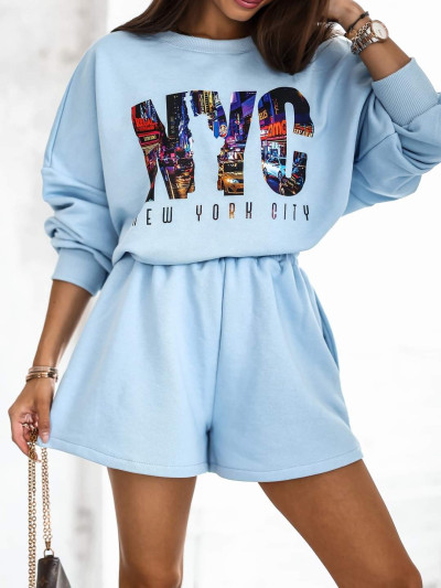 Bluza New York baby blue
