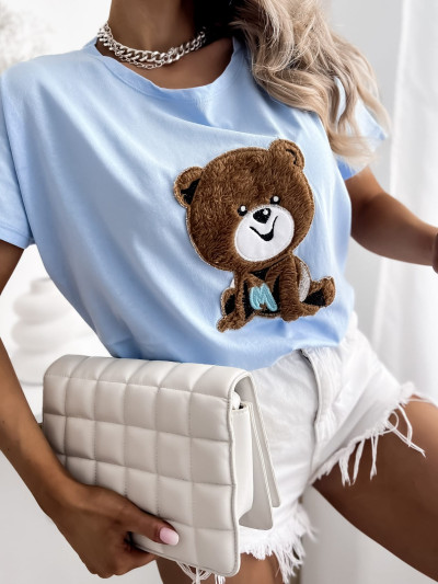 Bluzka pluszowy miś baby blue